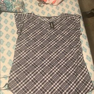 Satin cross front gramercy tee express nwt